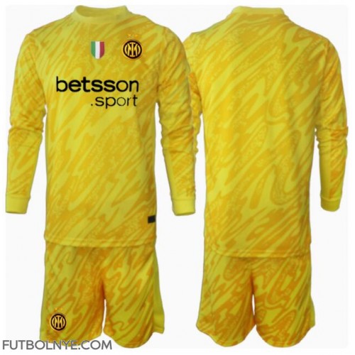 Camiseta Inter Milan Portero Visitante Equipación para niños 2024-25 manga larga (+ pantalones cortos)